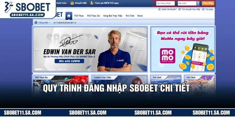 Quy trình đăng nhập SBOBET chi tiết từ A - Z 
